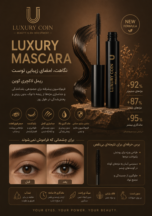 ریمل چشم لاکچری کوین
