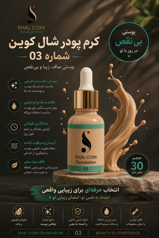 کرم پودر شال کوین شماره ۰۳