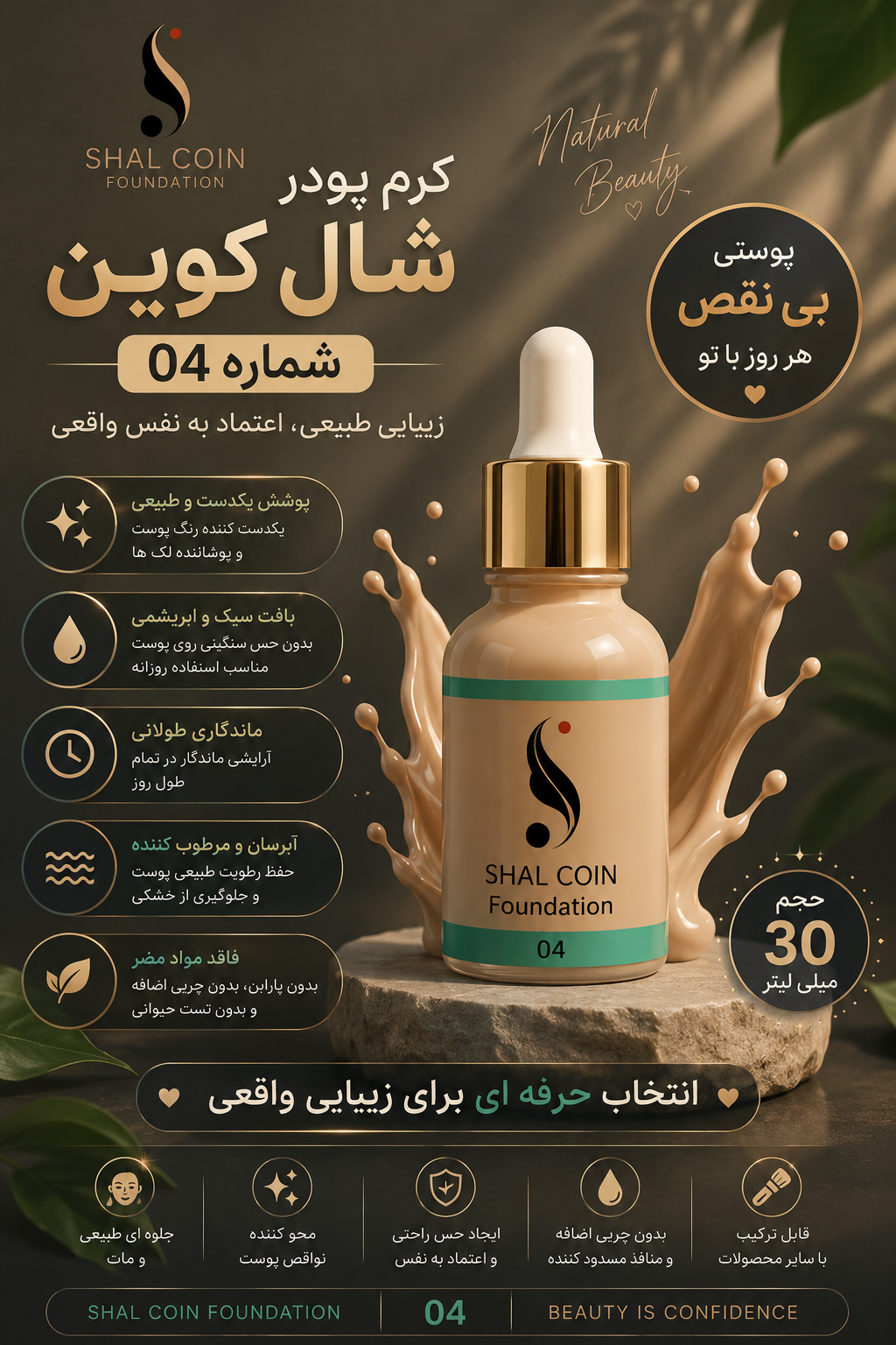 کرم پودر شال کوین شماره ۰۴