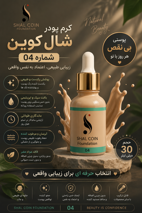 کرم پودر شال کوین شماره ۰۴