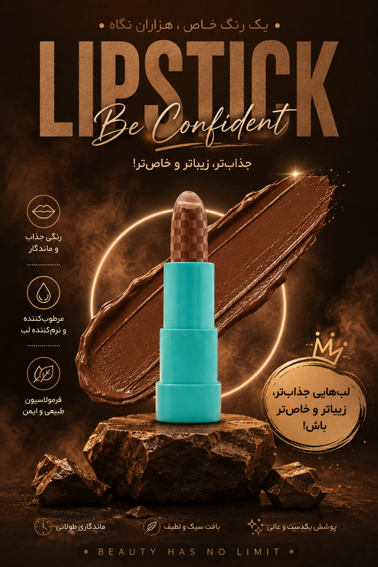 رژ لب جامد شماره ۰۴ - شال کوین تنوع رنگ رفع خشکی لب آبرسان
