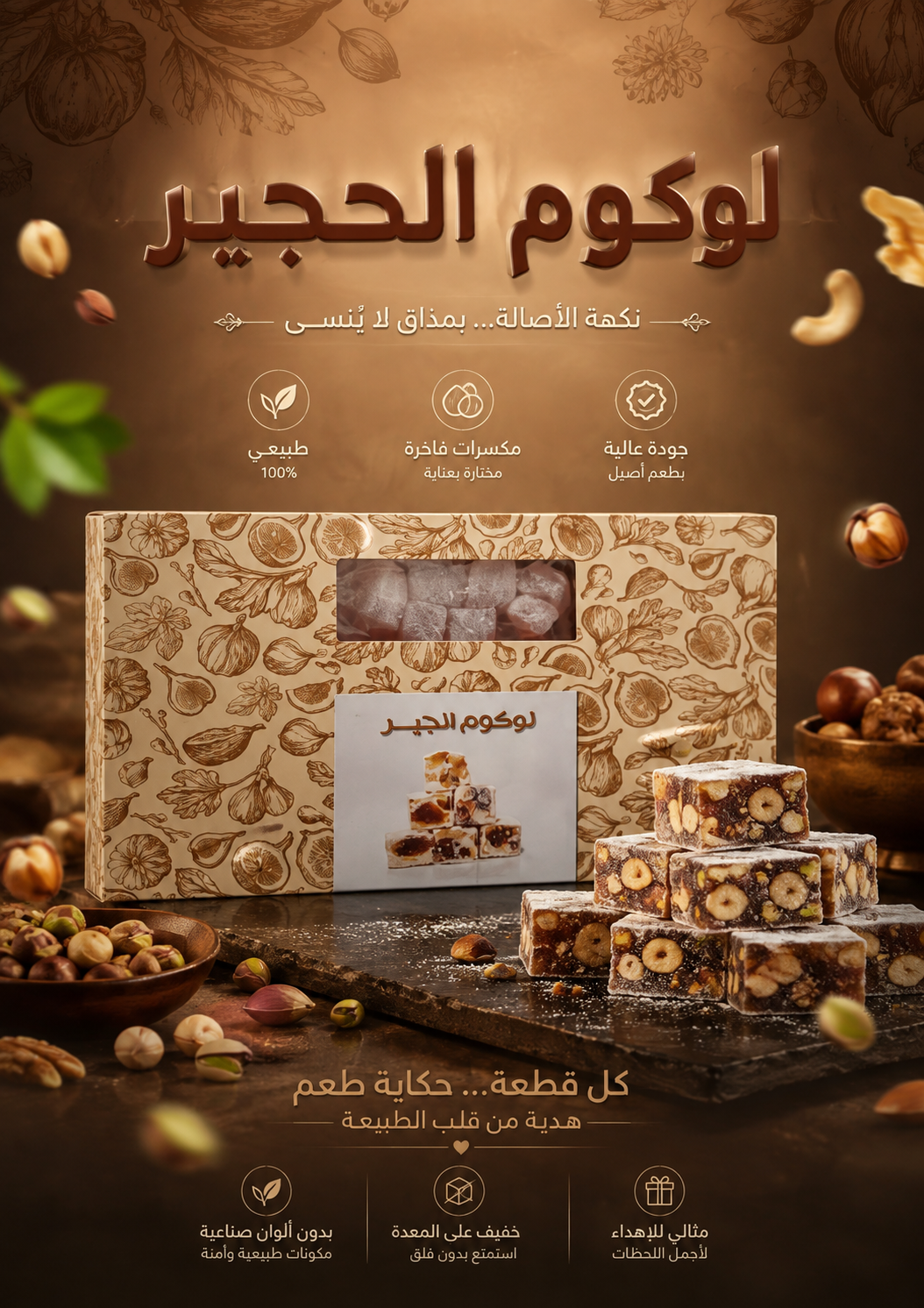 لوکوم انجیر ۴۰۰ گرمی انرژی زا مخصوص پذیرایی